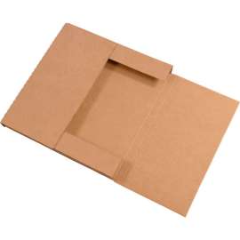Global Industrial Corrugated Easy-Fold Mailers, 12-1/2"L x 12-1/2"W x 1"H, Kraft