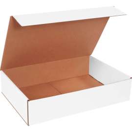 Global Industrial Corrugated Mailers, 18"L x 12"W x 4"H, White