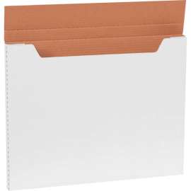 Global Industrial Corrugated Jumbo Fold-Over Mailers, 20"L x 16"W x 1"H, White