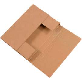 Global Industrial Corrugated Easy-Fold Mailers, 12-1/8"L x 9-1/8"W x 2"H, Kraft