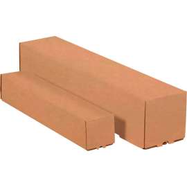 Global Industrial Square Mailing Tubes, 3"W x 3"D x 30"L, Kraft