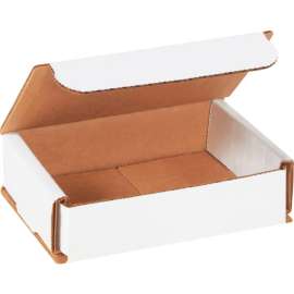 Global Industrial Corrugated Mailers, 4"L x 3"W x 1"H, White