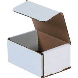 Global Industrial Corrugated Mailers, 4"L x 3"W x 2"H, White