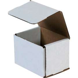 Global Industrial Corrugated Mailers, 4"L x 3"W x 3"H, White