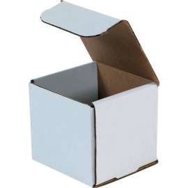 Global Industrial Corrugated Mailers, 4"L x 4"W x 4"H, White