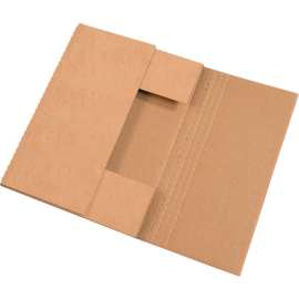 Global Industrial Corrugated Easy-Fold Mailers, 17-1/8"L x 14-1/8"W x 2"H, Kraft
