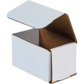 Global Industrial Corrugated Mailers, 5"L x 3"W x 3"H, White