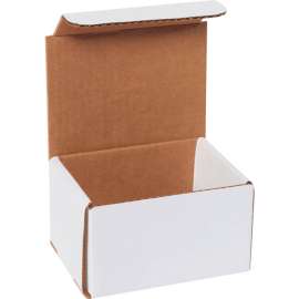 Global Industrial Corrugated Mailers, 5"L x 4"W x 3"H, White