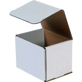Global Industrial Corrugated Mailers, 5"L x 4"W x 4"H, White