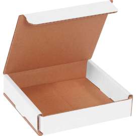 Global Industrial Corrugated Mailers, 5"L x 5"W x 1"H, White