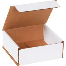 Global Industrial Corrugated Mailers, 5"L x 5"W x 2"H, White