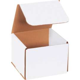 Global Industrial Corrugated Mailers, 5"L x 5"W x 4"H, White