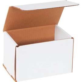 Global Industrial Corrugated Mailers, 6"L x 4"W x 4"H, White