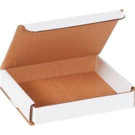 Global Industrial Corrugated Mailers, 6"L x 5"W x 1"H, White