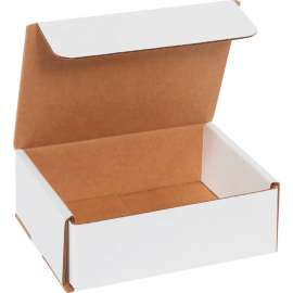 Global Industrial Corrugated Mailers, 6"L x 5"W x 2"H, White