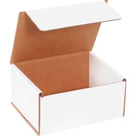 Global Industrial Corrugated Mailers, 6"L x 5"W x 3"H, White