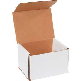 Global Industrial Corrugated Mailers, 6"L x 5"W x 4"H, White