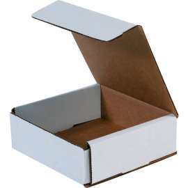 Global Industrial Corrugated Mailers, 6"L x 6"W x 2"H, White