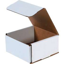 Global Industrial Corrugated Mailers, 6"L x 6"W x 3"H, White