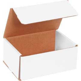 Global Industrial Corrugated Mailers, 7"L x 5"W x 3"H, White