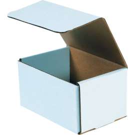 Global Industrial Corrugated Mailers, 7"L x 5"W x 4"H, White