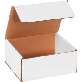 Global Industrial Corrugated Mailers, 7"L x 6"W x 3"H, White