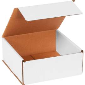 Global Industrial Corrugated Mailers, 7"L x 7"W x 3"H, White