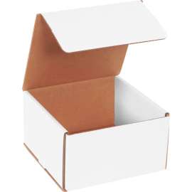 Global Industrial Corrugated Mailers, 7"L x 7"W x 4"H, White