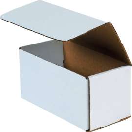 Global Industrial Corrugated Mailers, 8"L x 4"W x 4"H, White