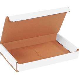Global Industrial Corrugated Mailers, 8"L x 5"W x 1"H, White