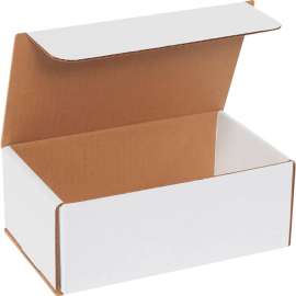 Global Industrial Corrugated Mailers, 8"L x 5"W x 3"H, White