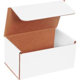 Global Industrial Corrugated Mailers, 8"L x 5"W x 4"H, White