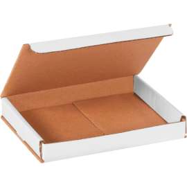 Global Industrial Corrugated Mailers, 8"L x 6"W x 1"H, White