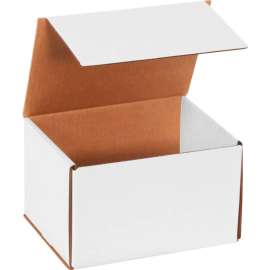 Global Industrial Corrugated Mailers, 8"L x 6"W x 5"H, White