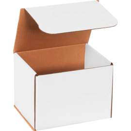 Global Industrial Corrugated Mailers, 8"L x 6"W x 6"H, White