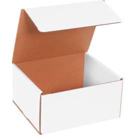 Global Industrial Corrugated Mailers, 8"L x 7"W x 4"H, White