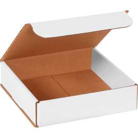 Global Industrial Corrugated Mailers, 8"L x 8"W x 2"H, White