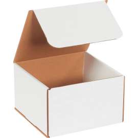 Global Industrial Corrugated Mailers, 8"L x 8"W x 5"H, White