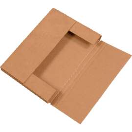 Global Industrial Corrugated Easy-Fold Mailers, 9-5/8"L x 6-5/8"W x 1-1/4"H, Kraft