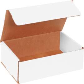 Global Industrial Corrugated Mailers, 9"L x 6"W x 3"H, White