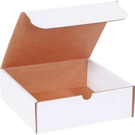Global Industrial Corrugated Literature Mailers, 9"L x 9"W x 3"H, White