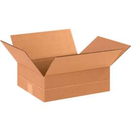 Global Industrial Multi Depth Cardboard Corrugated Boxes, 12"L x 10"W x 4"H, Kraft