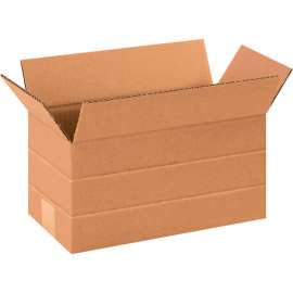 Global Industrial Multi Depth Cardboard Corrugated Boxes, 12"L x 6"W x 6"H, Kraft