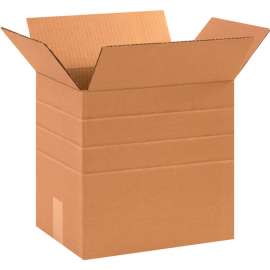 Global Industrial Multi Depth Cardboard Corrugated Boxes, 12-1/4"L x 9-1/4"W x 12"H, Kraft