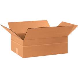 Global Industrial Multi Depth Cardboard Corrugated Boxes, 17-1/4"L x 11-1/4"W x 6"H, Kraft