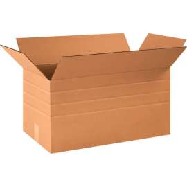 Global Industrial Multi Depth Cardboard Corrugated Boxes, 24"L x 12"W x 12"H, Kraft
