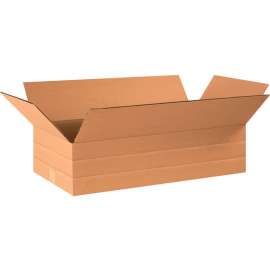 Global Industrial Multi Depth Cardboard Corrugated Boxes, 24"L x 12"W x 6"H, Kraft