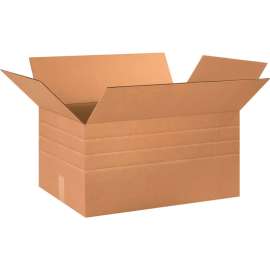 Global Industrial Multi Depth Cardboard Corrugated Boxes, 24"L x 16"W x 12"H, Kraft