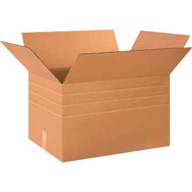 Global Industrial Multi Depth Cardboard Corrugated Boxes, 24"L x 18"W x 18"H, Kraft