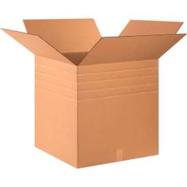 Global Industrial Multi Depth Cardboard Corrugated Boxes, 24"L x 24"W x 24"H, Kraft
